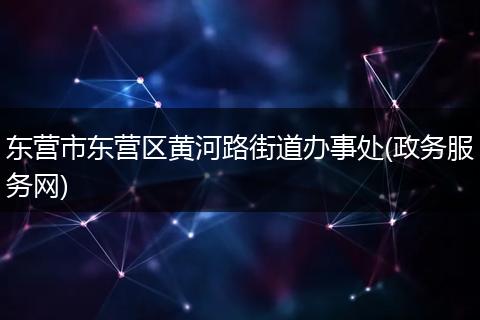 东营市东营区黄河路街道办事处(政务服务网)