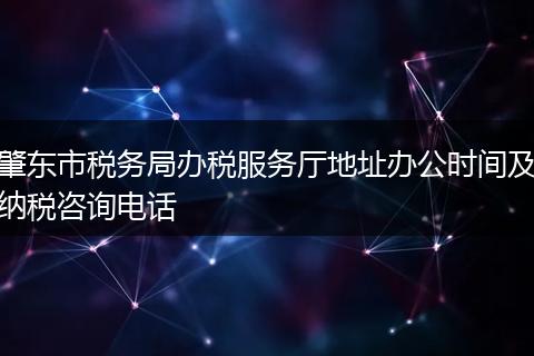 肇东市税务局办税服务厅地址办公时间及纳税咨询电话