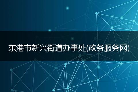 东港市新兴街道办事处(政务服务网)