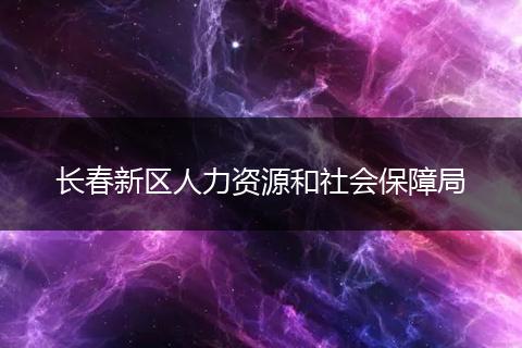 长春新区人力资源和社会保障局