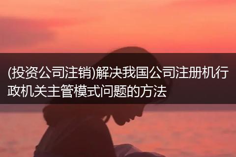 (投资公司注销)解决我国公司注册机行政机关主管模式问题的方法