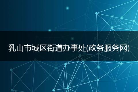 乳山市城区街道办事处(政务服务网)