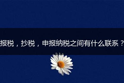 报税，抄税，申报纳税之间有什么联系？