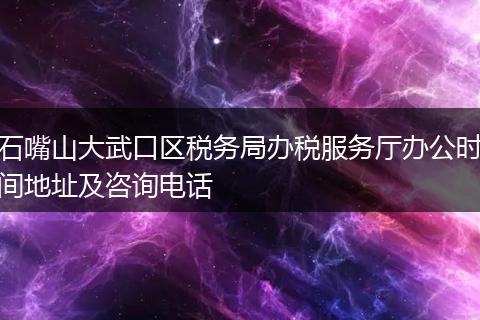 石嘴山大武口区税务局办税服务厅办公时间地址及咨询电话