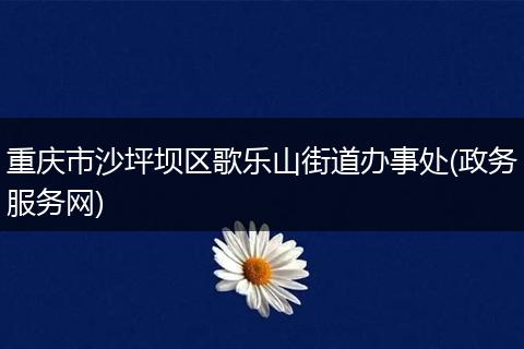 重庆市沙坪坝区歌乐山街道办事处(政务服务网)