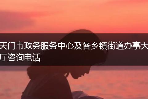 天门市政务服务中心及各乡镇街道办事大厅咨询电话