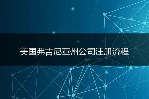 美国弗吉尼亚州公司注册流程