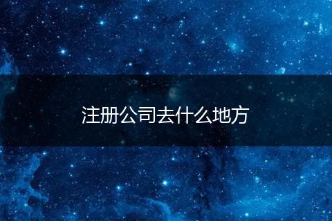 注册公司去什么地方