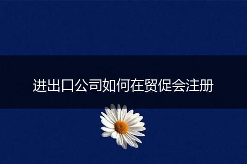 进出口公司如何在贸促会注册