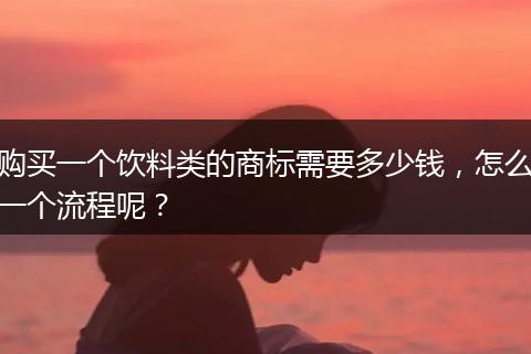 购买一个饮料类的商标需要多少钱，怎么一个流程呢？
