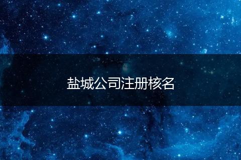 盐城公司注册核名