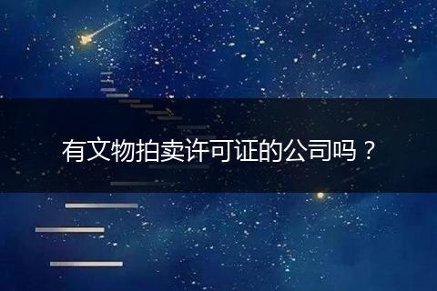 有文物拍卖许可证的公司吗？
