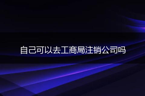 自己可以去工商局注销公司吗
