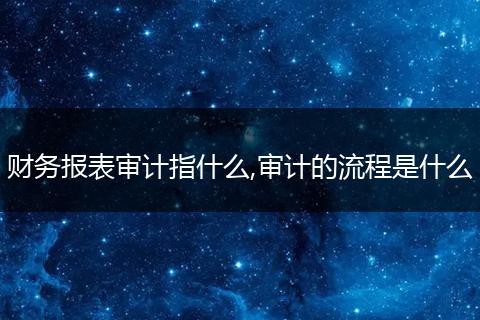 财务报表审计指什么,审计的流程是什么