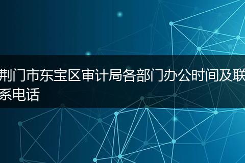 荆门市东宝区审计局各部门办公时间及联系电话