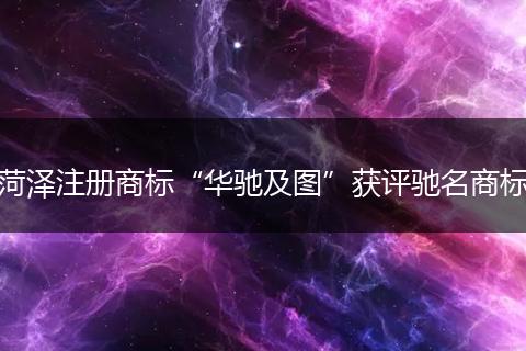 菏泽注册商标“华驰及图”获评驰名商标