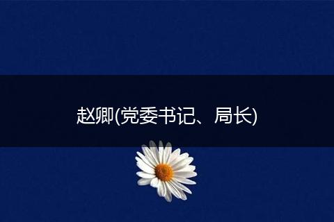 赵卿(党委书记、局长)