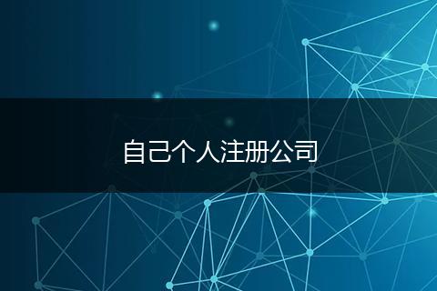 自己个人注册公司