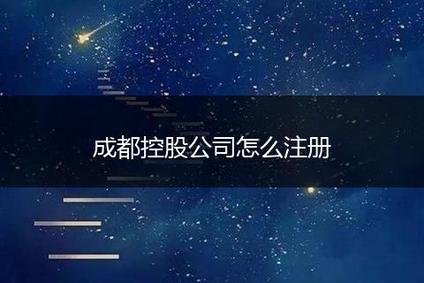 成都控股公司怎么注册