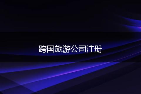 跨国旅游公司注册