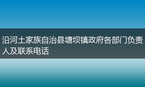 沿河土家族自治县塘坝镇政府各部门负责人及联系电话
