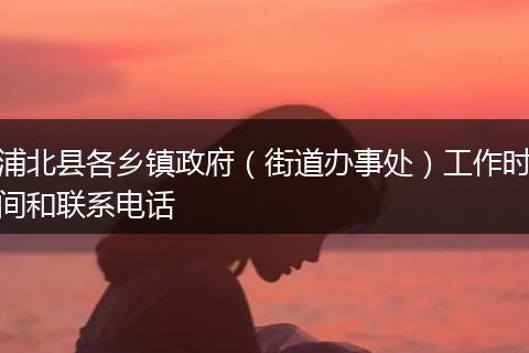 浦北县各乡镇政府（街道办事处）工作时间和联系电话
