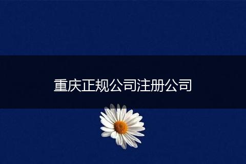 重庆正规公司注册公司