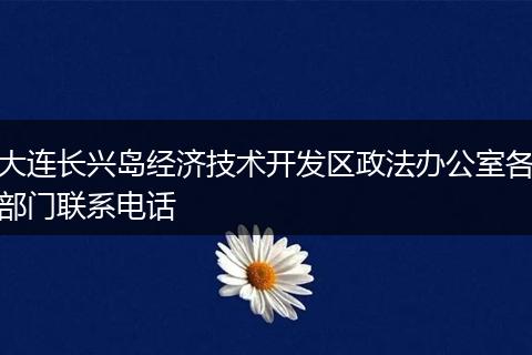大连长兴岛经济技术开发区政法办公室各部门联系电话
