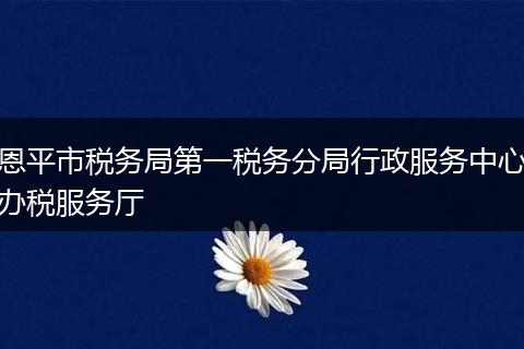 恩平市税务局第一税务分局行政服务中心办税服务厅