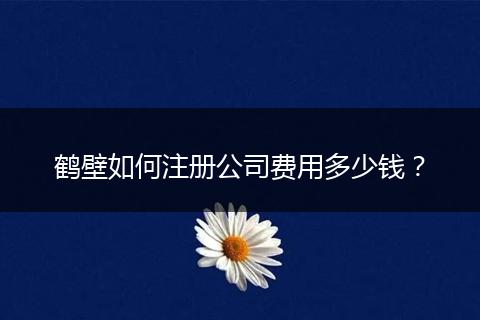 鹤壁如何注册公司费用多少钱？