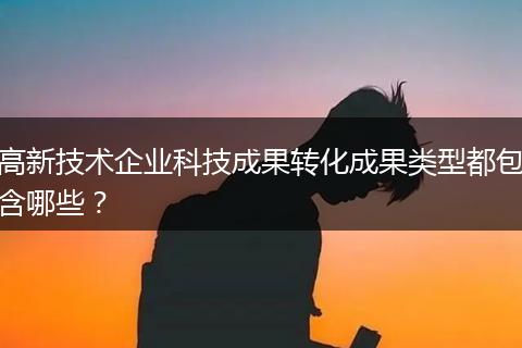 高新技术企业科技成果转化成果类型都包含哪些？