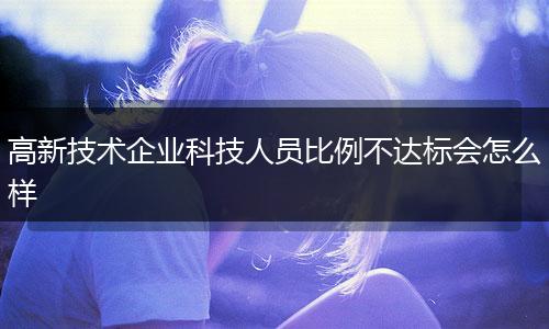 高新技术企业科技人员比例不达标会怎么样
