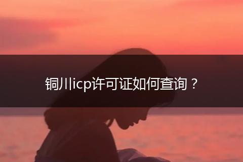 铜川icp许可证如何查询？