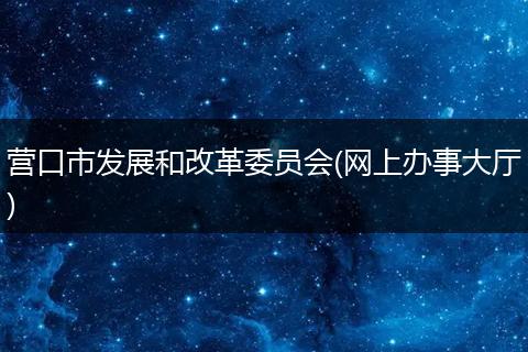 营口市发展和改革委员会(网上办事大厅)