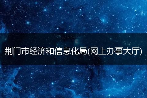 荆门市经济和信息化局(网上办事大厅)