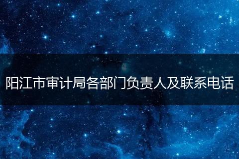 阳江市审计局各部门负责人及联系电话