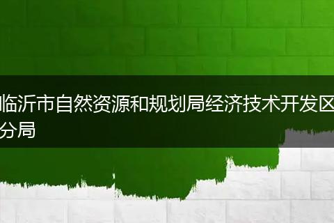 临沂市自然资源和规划局经济技术开发区分局