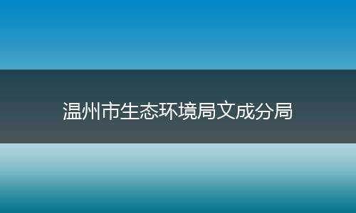 温州市生态环境局文成分局
