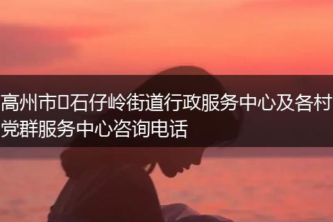 高州市​石仔岭街道行政服务中心及各村党群服务中心咨询电话