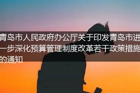 青岛市人民政府办公厅关于印发青岛市进一步深化预算管理制度改革若干政策措施的通知