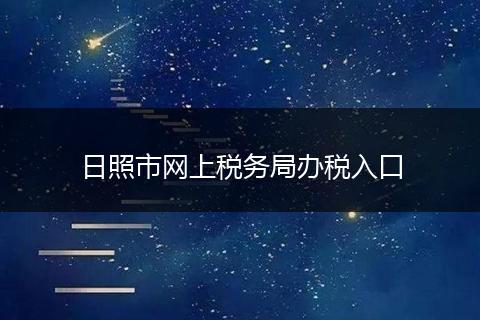 日照市网上税务局办税入口