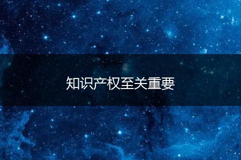 知识产权至关重要