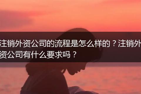 注销外资公司的流程是怎么样的？注销外资公司有什么要求吗？