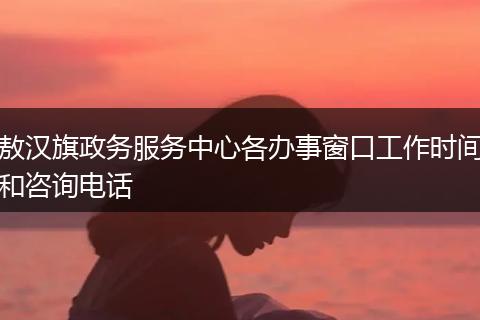 敖汉旗政务服务中心各办事窗口工作时间和咨询电话