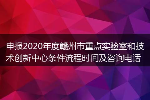 申报2020年度赣州市重点实验室和技术创新中心条件流程时间及咨询电话