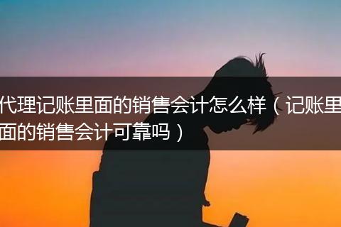 代理记账里面的销售会计怎么样（记账里面的销售会计可靠吗）