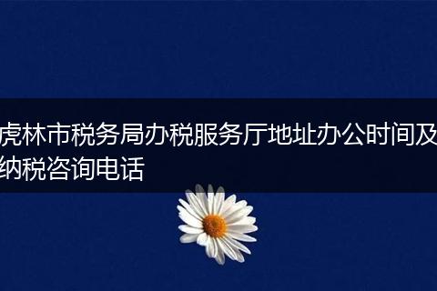 虎林市税务局办税服务厅地址办公时间及纳税咨询电话