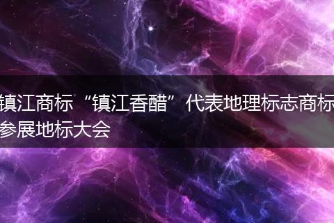 镇江商标“镇江香醋”代表地理标志商标参展地标大会