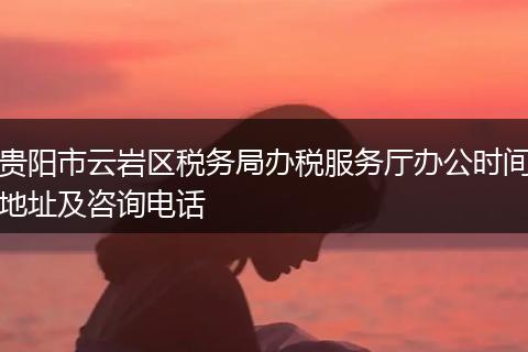 贵阳市云岩区税务局办税服务厅办公时间地址及咨询电话