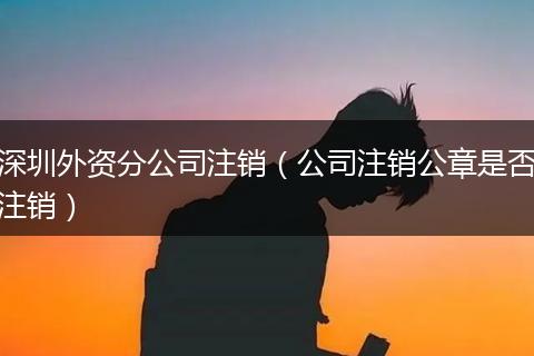 深圳外资分公司注销（公司注销公章是否注销）